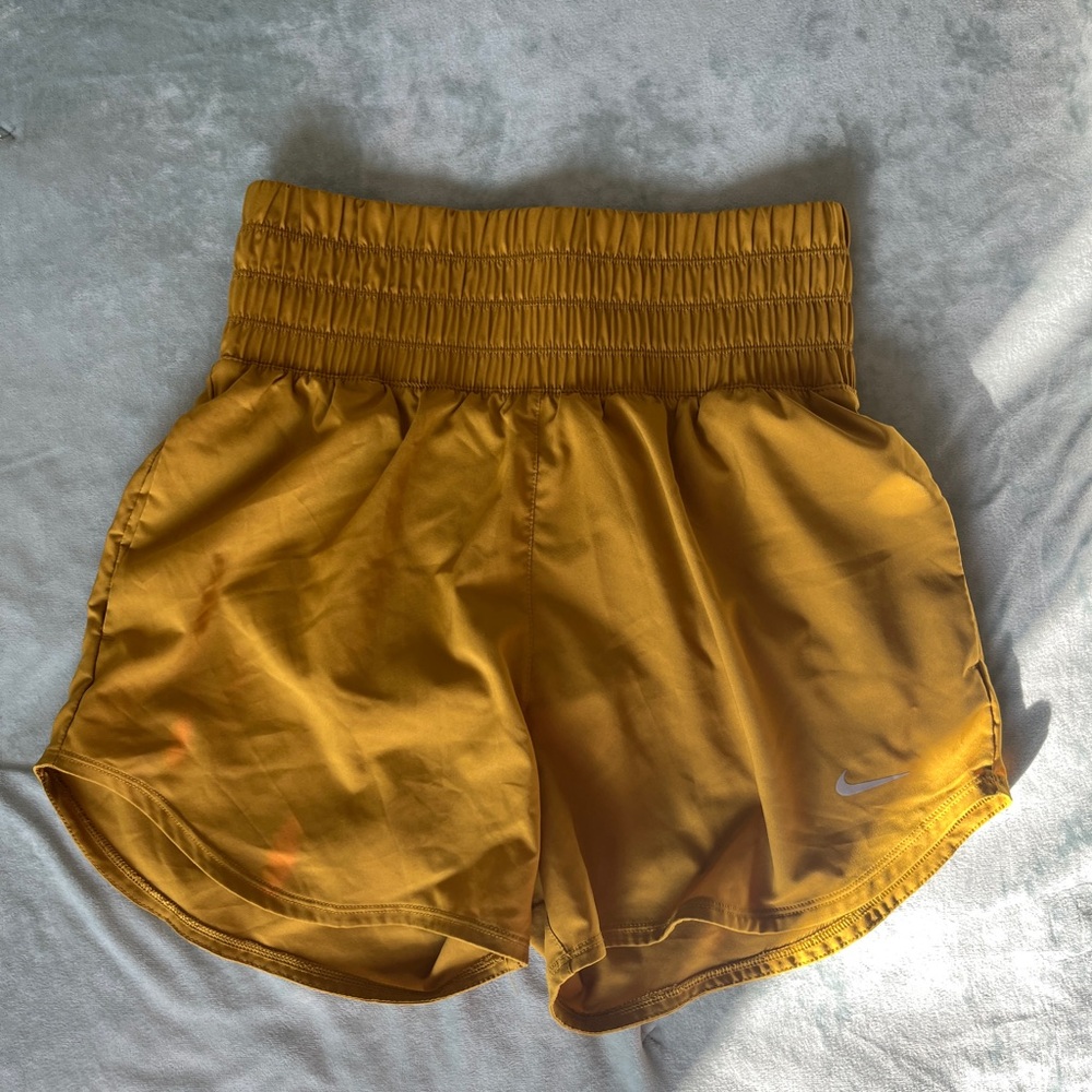 Nike Women's Yellow Athletic Shorts